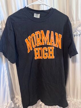 Comfort Colors Black T-Shirt with Orange "Norman High" Graphic